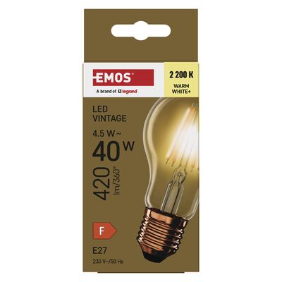 Żarówka LED vintage A60 4,5 w (40 w) 420 lm E27 ciepła