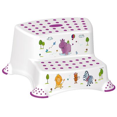 Podest dziecięcy dwustopniowy z funkcją antypoślizgową 'hippo' igor biały keeeper