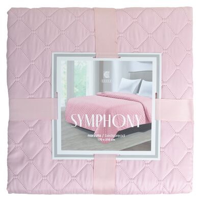 Narzuta na łóżko Symphony 170 x 210 cm różowy