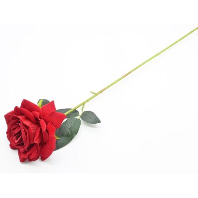 Róża pojedyncza welurowa 76 cm czerwony
