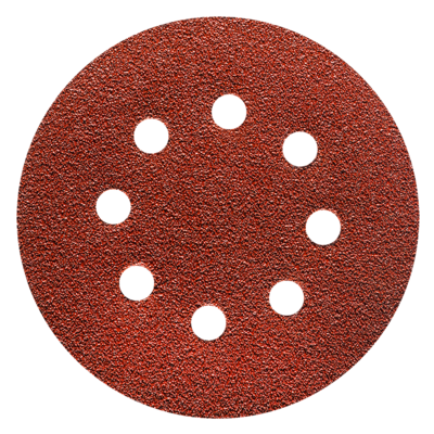 Tarcza ścierna z otworami na rzep TS38R brązowa Ø125 mm 8 otworów elektrokorund P40 5 sztuk Küssner