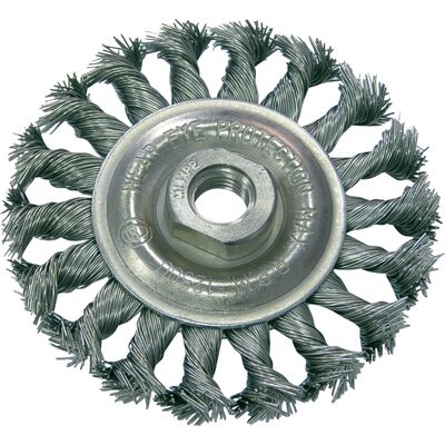 Szczotka tarczowa z drutu stalowego skręcanego fi 100 mm m14 Proline