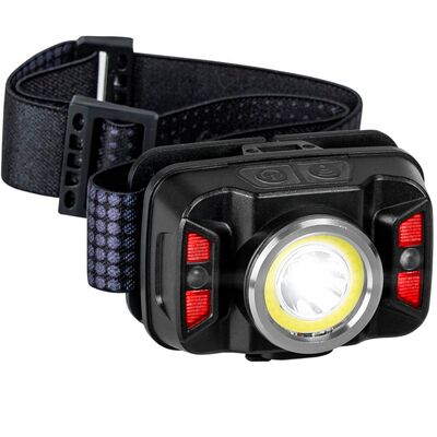 Latarka czołowa akumulatorowa z czujnikiem ruchu XTE 5 W + COB 10 W VA0025 vayox