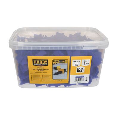Klipsy do poziomowania płytek fuga 1 mm płytki 3-16 mm wiaderko 400 sztuk Hardy