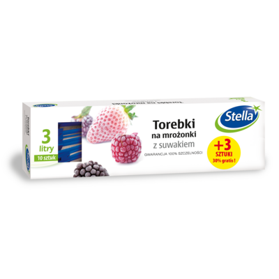 Torebki na mrożonki z suwakiem 3 l 10 sztuk Stella