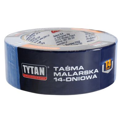 Taśma malarska 14-dniowa 30 mm x 50 m niebieski TYTAN PROFESSIONAL