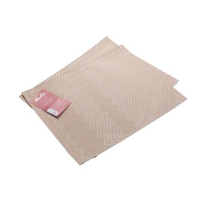 Podkładki pod talerze 2 szt 35 x 45 cm zygzaki beżowy