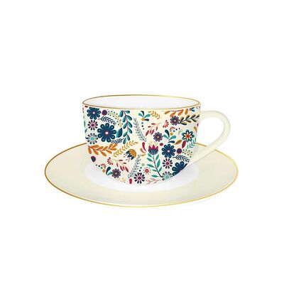 Filiżanka ze spodkiem Ville 230 ml wielokolorowy