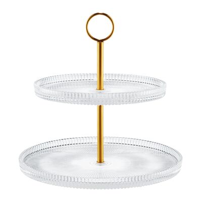 Szklana patera 2-poziomowa