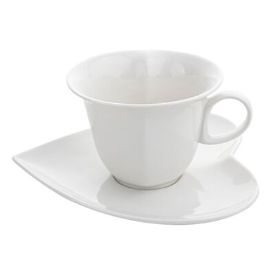 Filiżanka ze spodkiem Amore dla pary 180 ml 2 sztuki biały