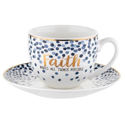 Filiżanka ze spodkiem Mare Faith 240 ml wielokolorowy