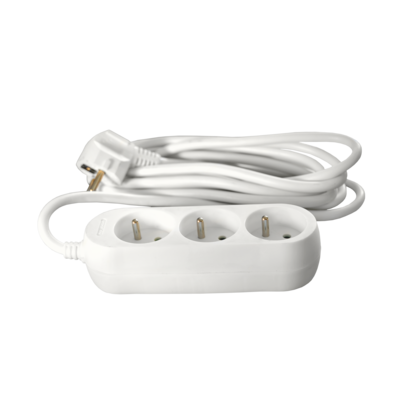 Przedłużacz listwowy PS-370I 3 x 1 mm² 1,5 m biały H05VV-F 16 A