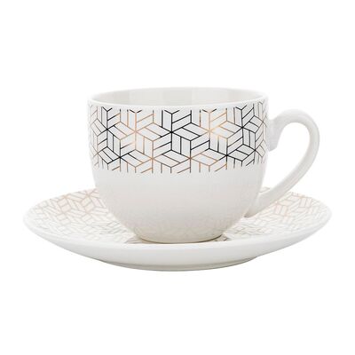 Filiżanka ze spodkiem Estelle 240 ml biały