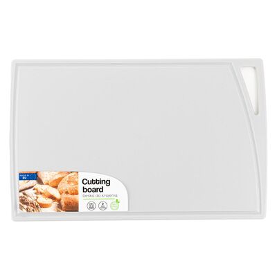 Deska do krojenia gruba duża 38,5 x 24 cm szara Benton