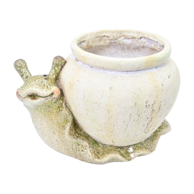 Figura ogrodowa z osłonką ślimak 21 cm