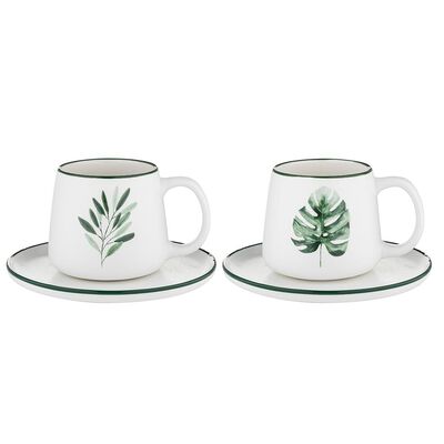 Filiżanka ze spodkiem Jungle 240 ml biały