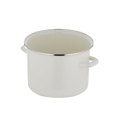 Garnek emaliowany prosty gładki bez pokrywki 18 cm 3 l