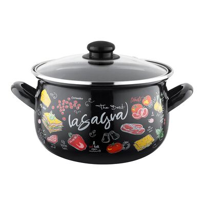 Garnek emaliowany Pyza Lasagna z pokrywką 18 cm 3 l