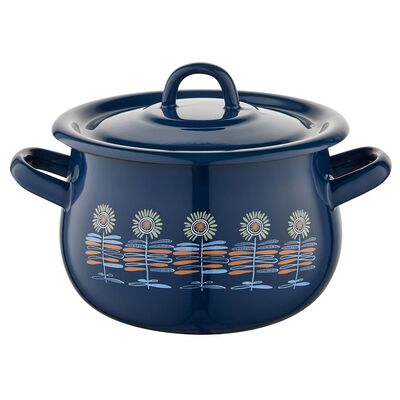 Garnek emaliowany baryłka z pokrywką Polino 22 cm 4,75 l