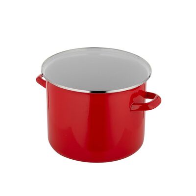 Garnek emaliowany prosty gładki bez pokrywki 18 cm 3 l