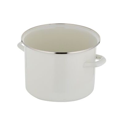 Garnek emaliowany prosty gładki bez pokrywki 22 cm 5,2 l