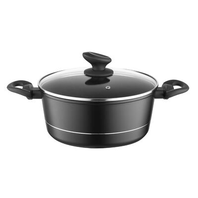 Garnek aluminiowy Delux z pokrywką 24 cm 4 l