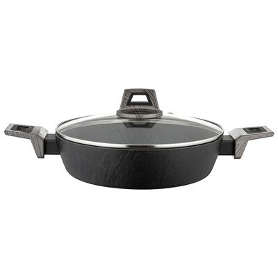 Garnek aluminiowy niski Janpandi z pokrywką 26 cm 2,2 l
