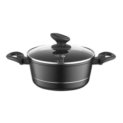 Garnek aluminiowy Delux z pokrywką 18 cm 1,5 l