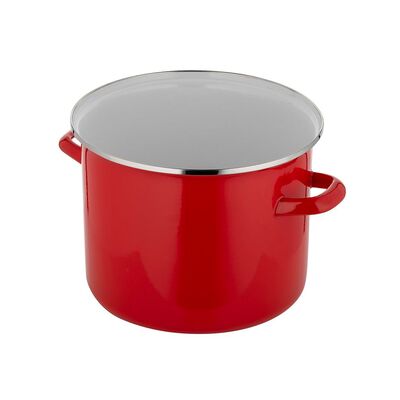 Garnek emaliowany prosty gładki bez pokrywki 22 cm 5,2 l