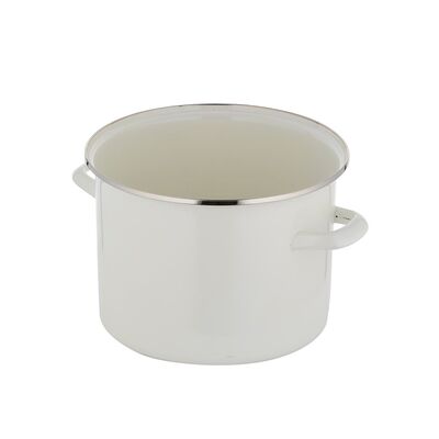 Garnek emaliowany prosty gładki bez pokrywki 20 cm 3,9 l