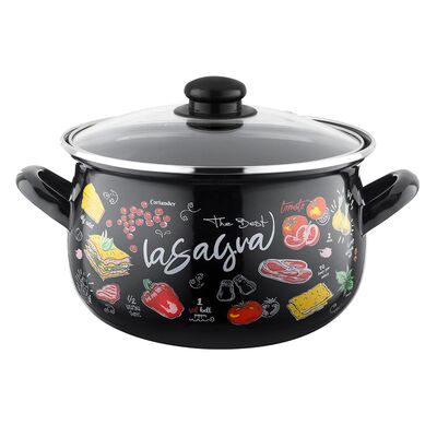 Garnek emaliowany Pyza Lasagna z pokrywką 20 cm 4,2 l