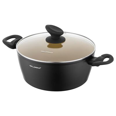 Garnek aluminiowy Amvegan z pokrywką 24 cm 3,6 l