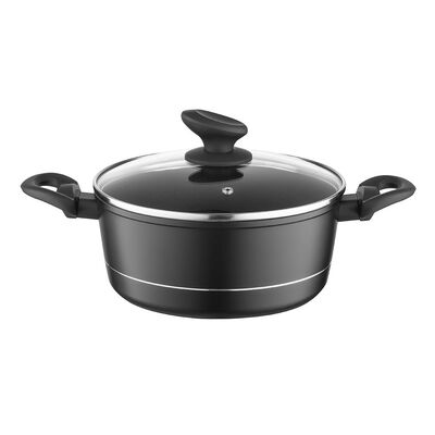 Garnek aluminiowy Delux z pokrywką 22 cm 3 l