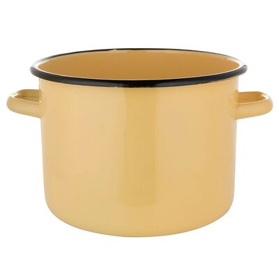 Garnek emaliowany prosty gładki bez pokrywki 22 cm 7 l