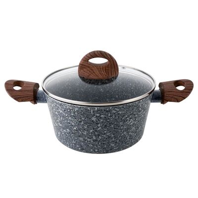 Garnek aluminiowy Granite z pokrywką 28 cm 6,1 l