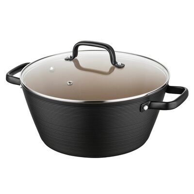 Garnek aluminiowy Carina z pokrywką 28 cm 5,2 l
