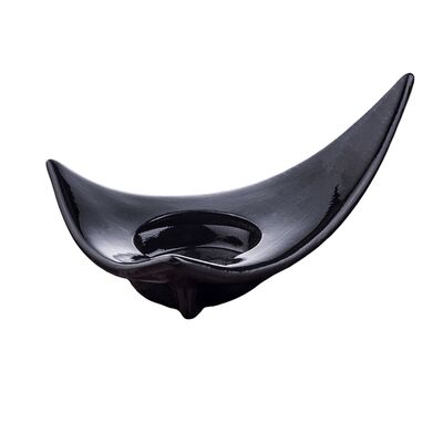 Świecznik Trójkąt J1432 21 cm czarno-srebrny