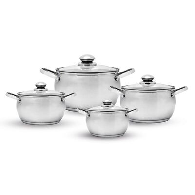 Zestaw garnków nierdzewnych z pokrywkami Miron 1,9 l + 2,6 l + 3,6 l + 4,7 l