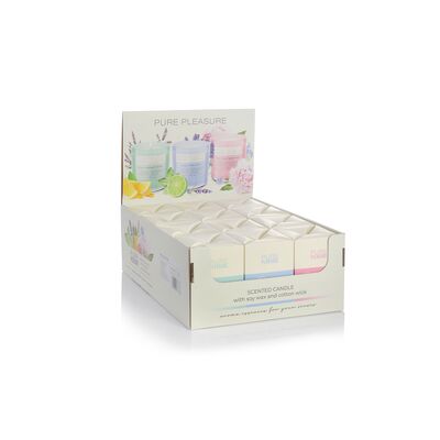 Świeca zapachowa w szkle Pure Pleasure 150 g 12 sztuk mix