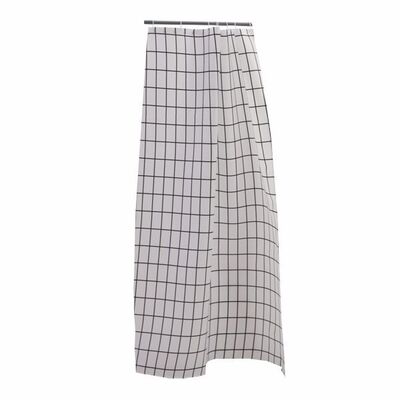 Zasłonka prysznicowa Malva 120 x 180 cm kratka czarnobiały