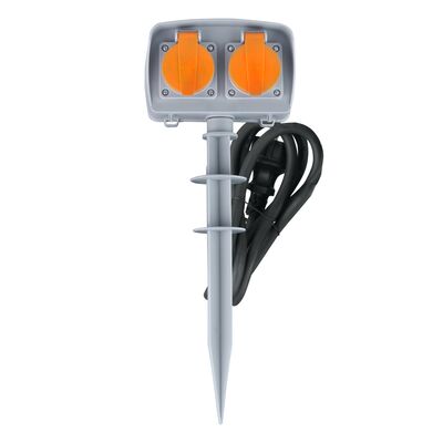 Słupek ogrodowy elektryczny 2 gniazda IP44 1,5 m
