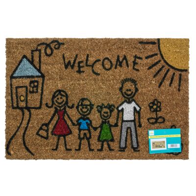 Wycieraczka kokosowa family welcome 60 x 40 cm