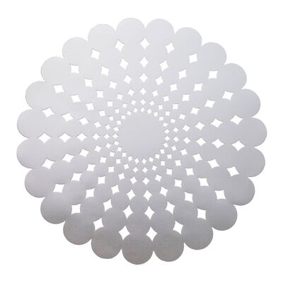 Mata stołowa Glamour 38 cm kwiat srebrny Ambition