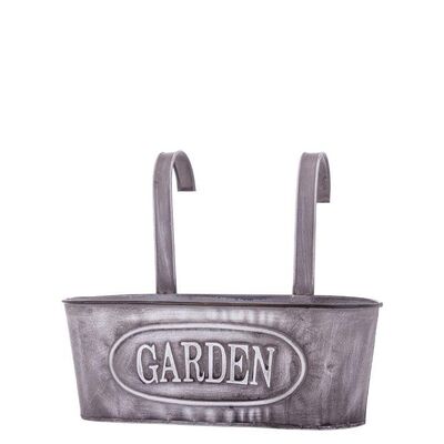 Osłonka metalowa Garden 26 x 31 x 22 cm szary