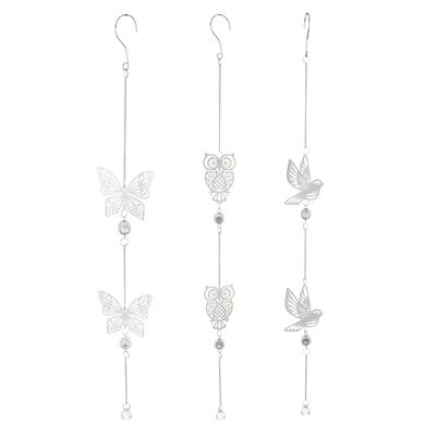 Ozdoba wisząca 81 x 8,5 cm srebrny mix