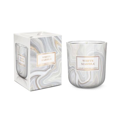 Świeca zapachowa w szkle Marble 12 sztuk