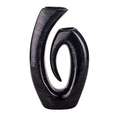 Wazon Symfonia ceramiczny 17 x 17 x 20 cm czarny