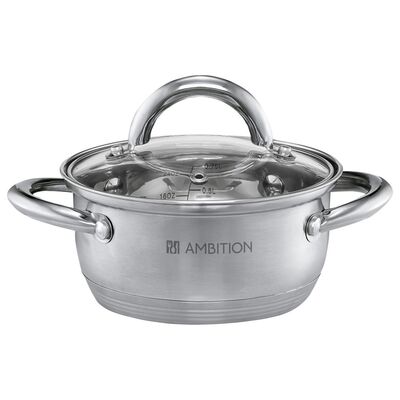 Garnek Solar 14 cm 1,1 l z pokrywką srebrny