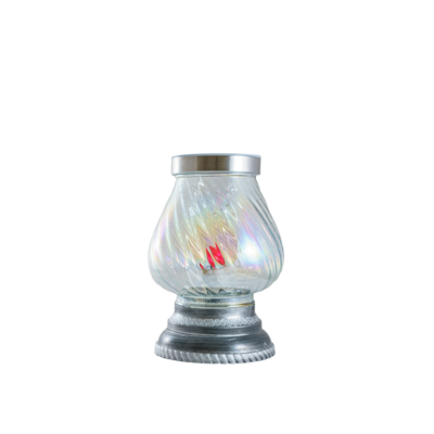 Znicz solarny ZK 2 24,5 x 16 cm 26 h srebrny