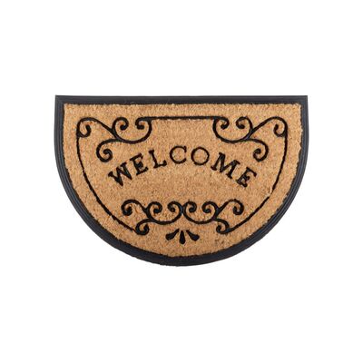 Wycieraczka gumowo-kokosowa Walker 60 x 40 cm Welcome brązowy